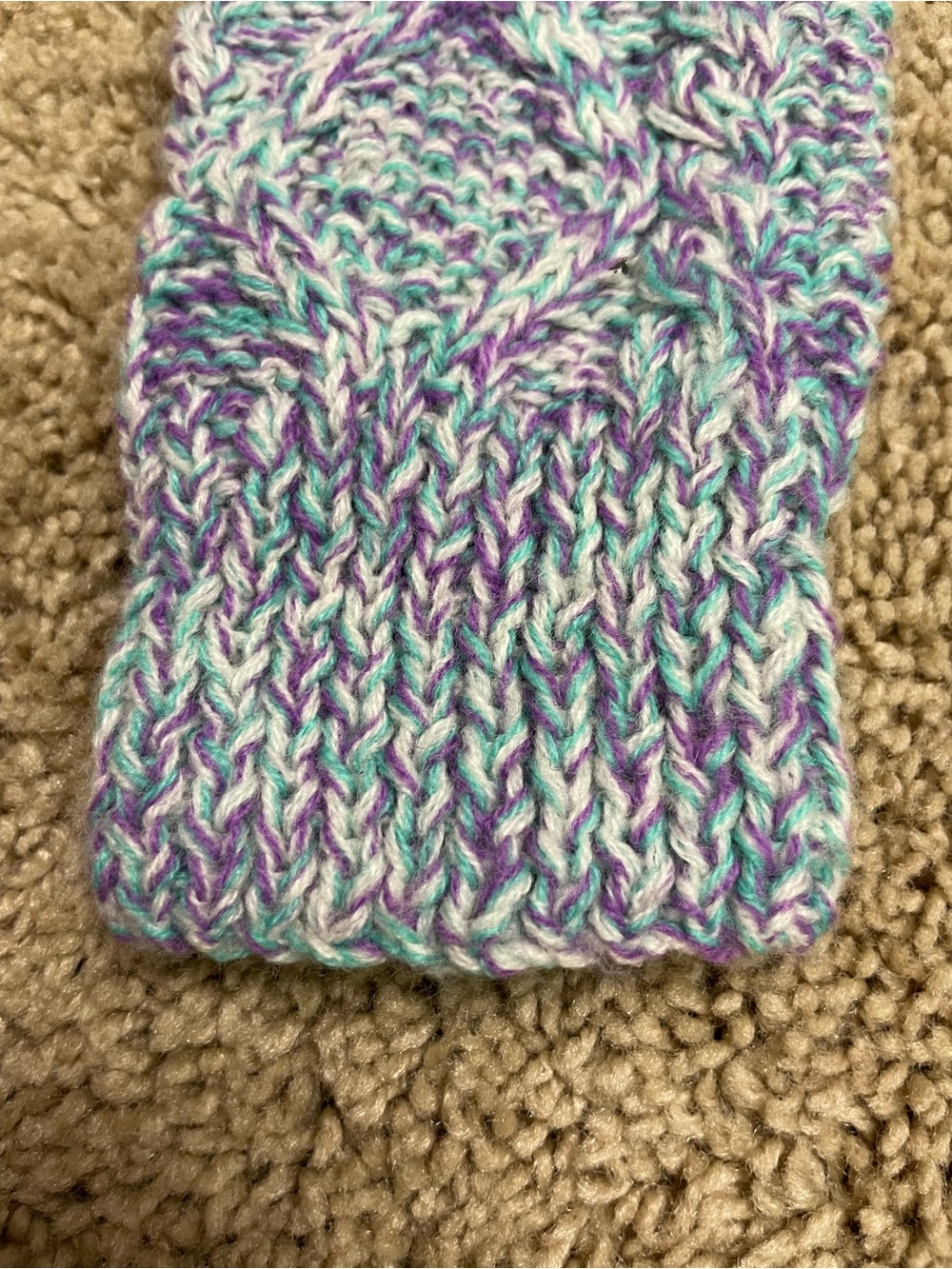 Urban Outfitters Mint, Lavender & White Knit Fingerless Arm Warmers - Picture 2 of 8